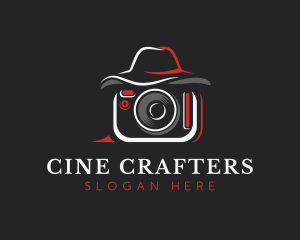 Camera Hat Vlogger logo design