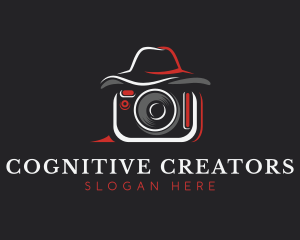 Camera Hat Vlogger logo design