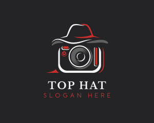 Camera Hat Vlogger logo design