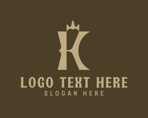 Royal Crown Letter K Logo