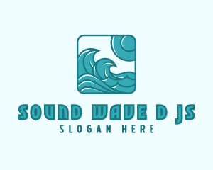 Ocean Wave Surfing logo design