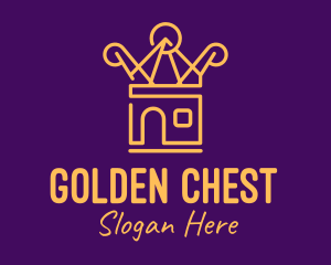 Golden Royal Crown House logo design