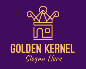 Golden Royal Crown House logo design