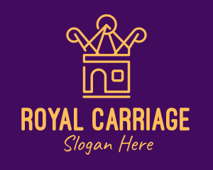 Golden Royal Crown House logo design