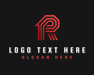 Modern Business Letter R logo