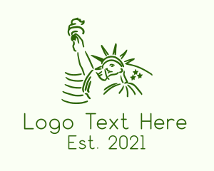 Minimalist Liberty Statue logo