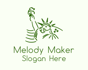 Minimalist Liberty Statue Logo