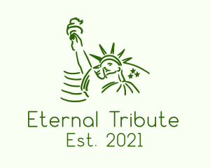 Minimalist Liberty Statue logo
