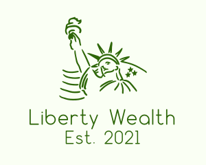 Minimalist Liberty Statue logo design