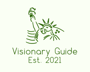 Minimalist Liberty Statue logo