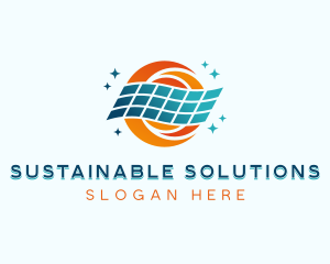 Sustainable Solar Panel logo design