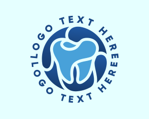 Blue Dental Tooth Logo