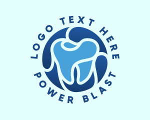 Blue Dental Tooth Logo