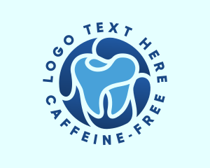 Blue Dental Tooth logo design