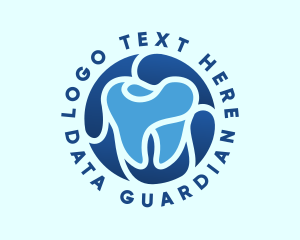 Blue Dental Tooth logo design