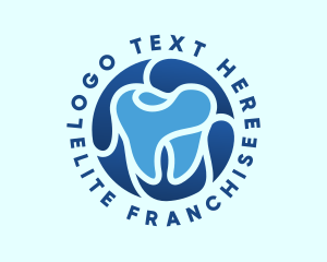 Blue Dental Tooth logo design