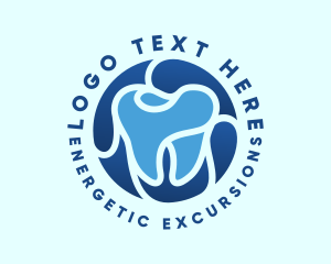 Blue Dental Tooth logo design