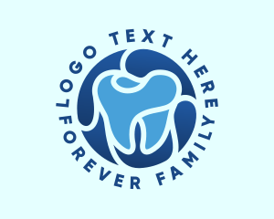 Blue Dental Tooth logo design