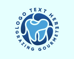 Blue Dental Tooth logo design