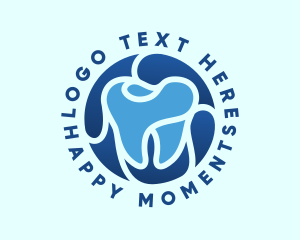 Blue Dental Tooth logo design