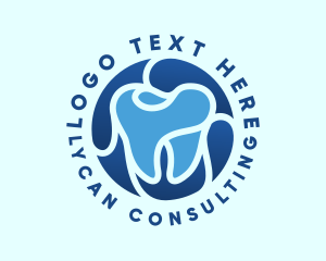 Blue Dental Tooth logo design