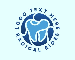 Blue Dental Tooth logo design