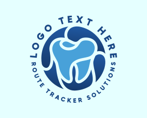 Blue Dental Tooth logo design