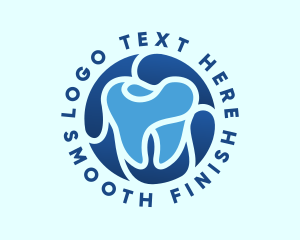 Blue Dental Tooth logo design