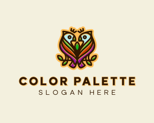 Colorful Tropical Parrot Birds logo design