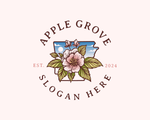 Arkansas Blossom Flower logo design