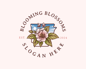 Arkansas Blossom Flower logo design