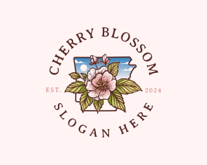 Arkansas Blossom Flower logo design