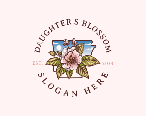 Arkansas Blossom Flower logo design