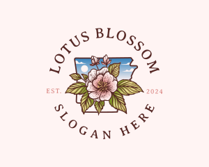 Arkansas Blossom Flower logo design