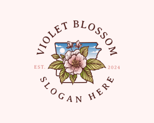 Arkansas Blossom Flower logo design