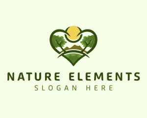 Heart Natural Environment logo design