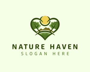 Heart Natural Environment logo design