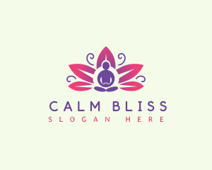 Flower Yoga Zen logo design