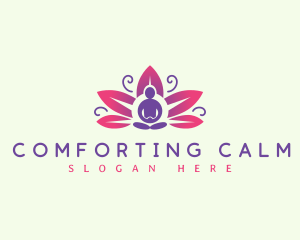 Flower Yoga Zen logo design