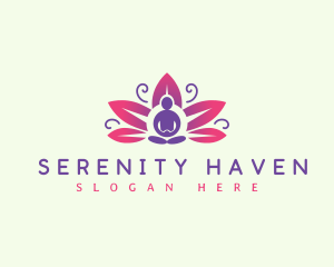 Flower Yoga Zen logo design