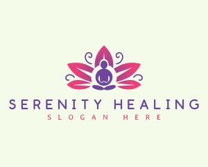 Flower Yoga Zen logo design