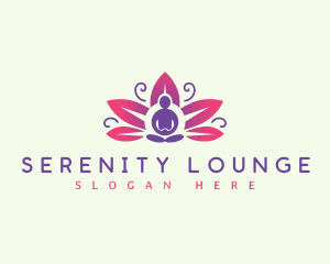 Flower Yoga Zen logo design