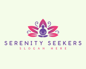 Flower Yoga Zen logo design