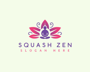 Flower Yoga Zen logo design