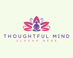 Flower Yoga Zen logo design