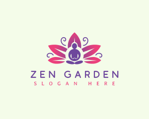 Flower Yoga Zen logo design