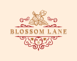 State Flower Ornament logo design