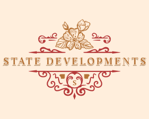 State Flower Ornament logo