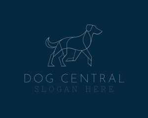 Walking Puppy Dog  logo design