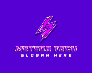 Thunderbolt Tech Electricity logo design